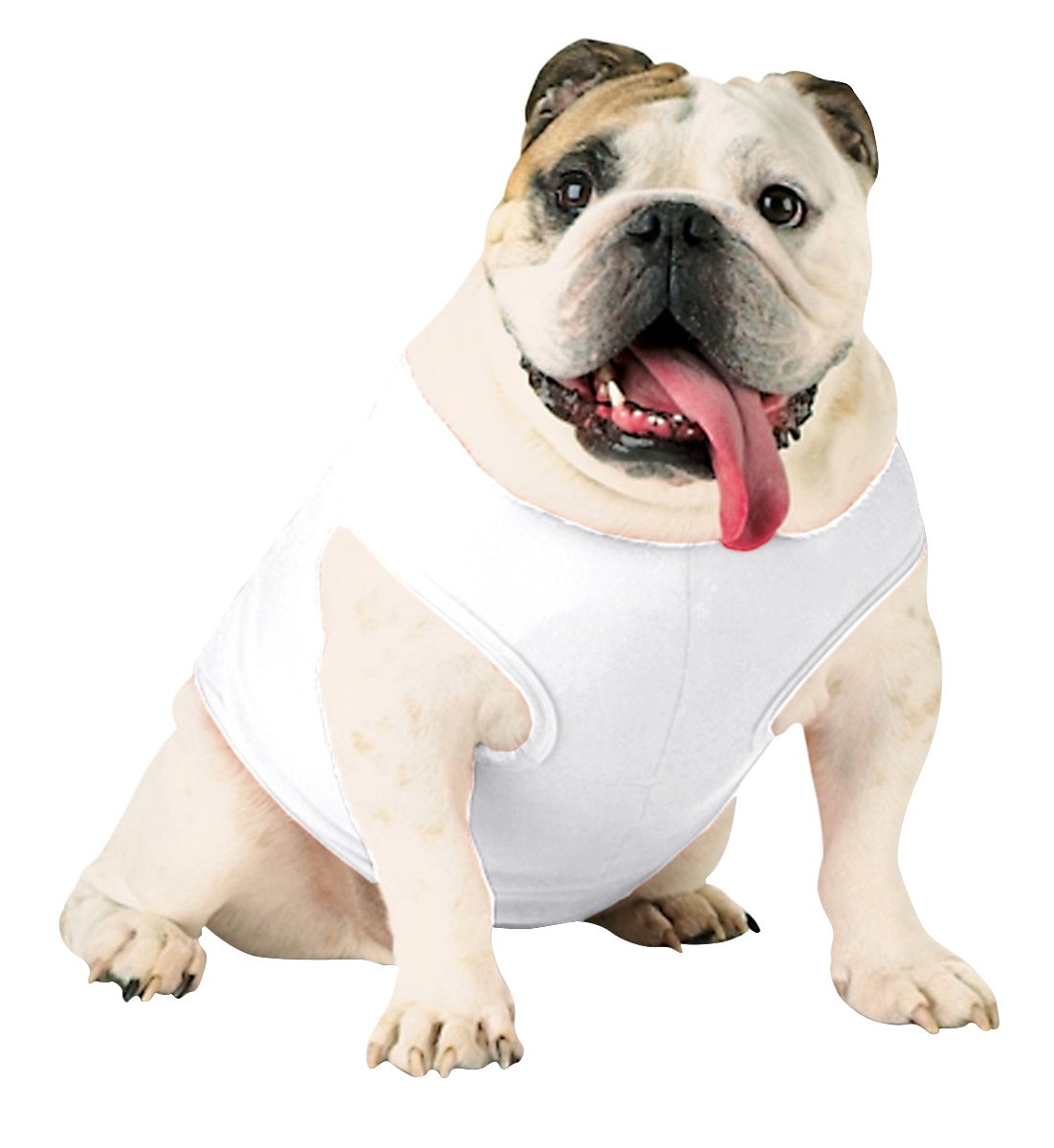 Doggie Skins 100% Combed Ringspun Cotton 1x1 Baby Rib Dog Tank Top, WHITE, X-Large