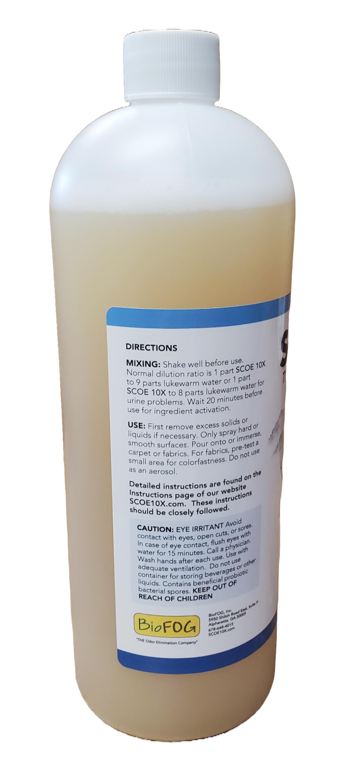 Scoe 10X Odor Eliminator Concentrate- Makes 2.5 Gallons- Urine Odor Eliminator