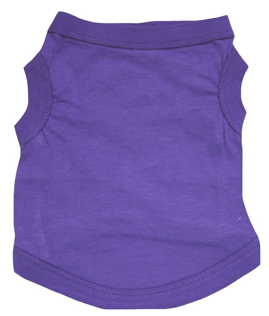 Petitebella Plain Single Color Puppy Dog Shirt (Purple, Small)