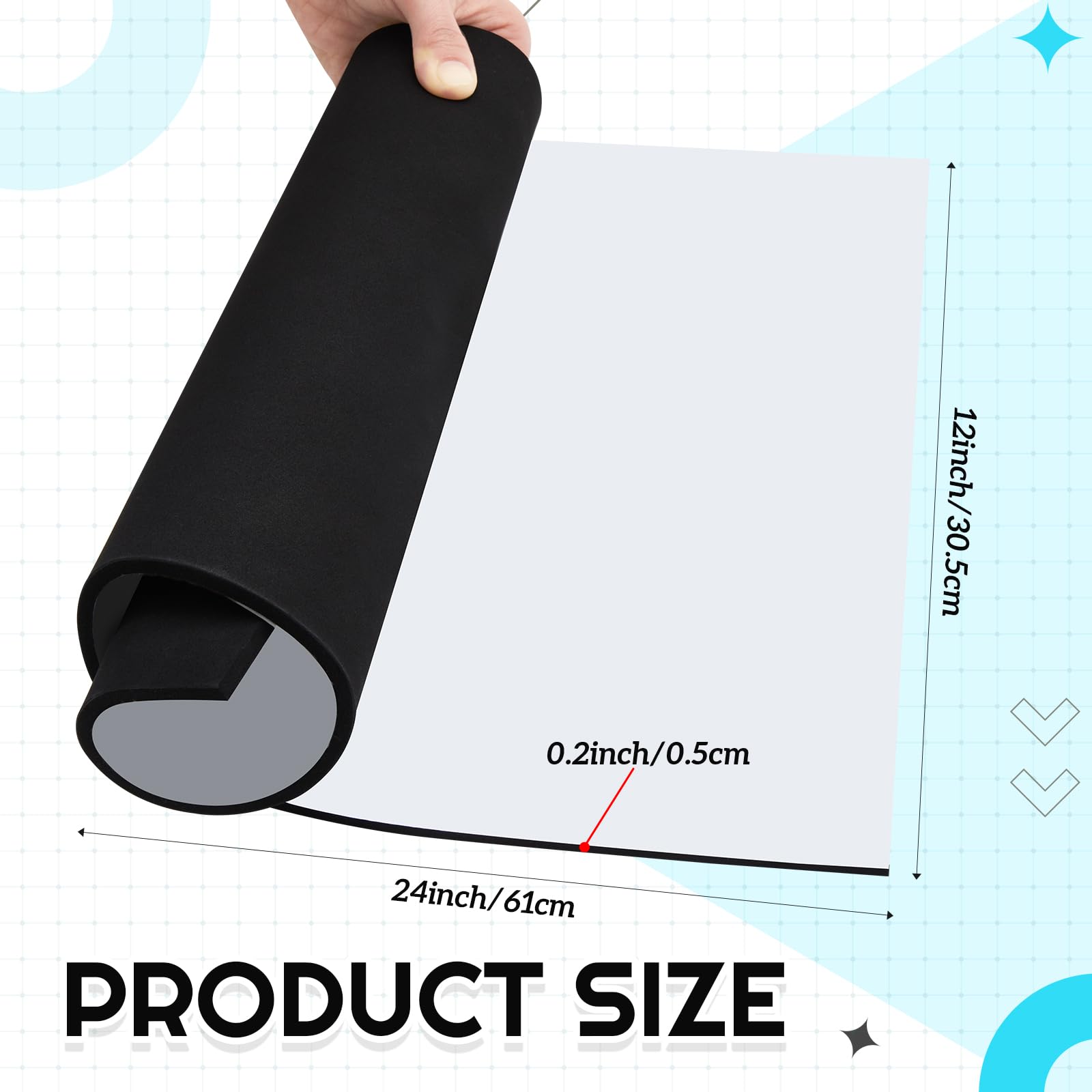 Pangda 24 X 12 Inch Aquarium Fish Self Leveling Mat For Under Tank Foam Compressible Neoprene Mat With Adhesive Backing Waterpro