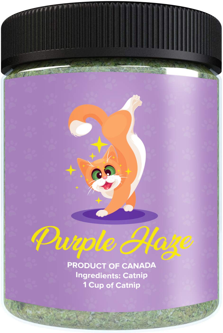 Purple Haze Catnip, Premium Blend Safe For Cats, Infused With Maximum Potency Your Kitty Is Sure To Go Crazy For (1 Cup)