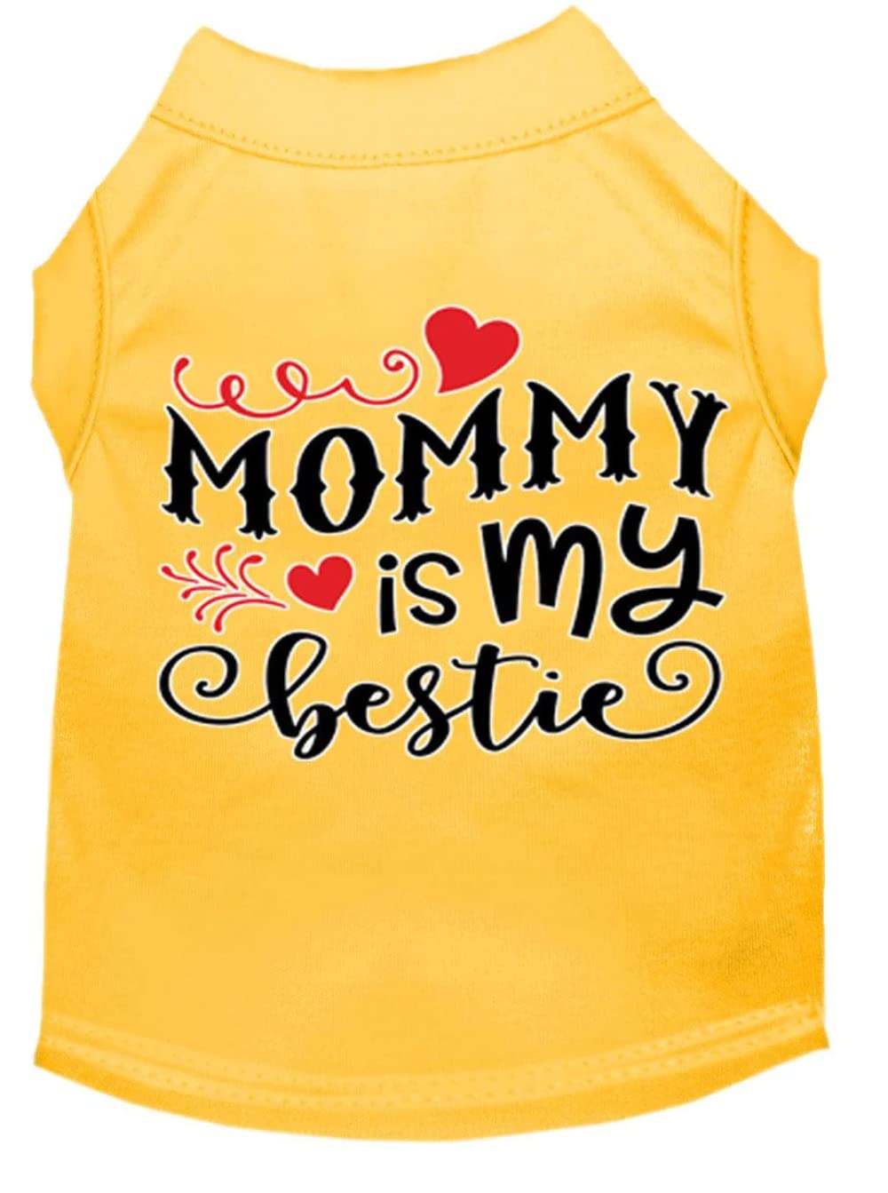 Pet Dog & Cat Shirt Screen Printed, "Mommy is my Bestie" Purple 3XL (25-35 lbs.)