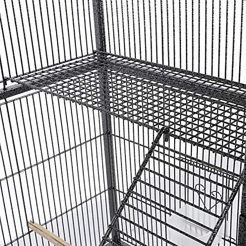Yaheetech 69-Inch Extra Large Wrought Iron 3 Levels Ferret Chinchilla Sugar Glider Squirrel Small Animal Cage With Cross Shelves