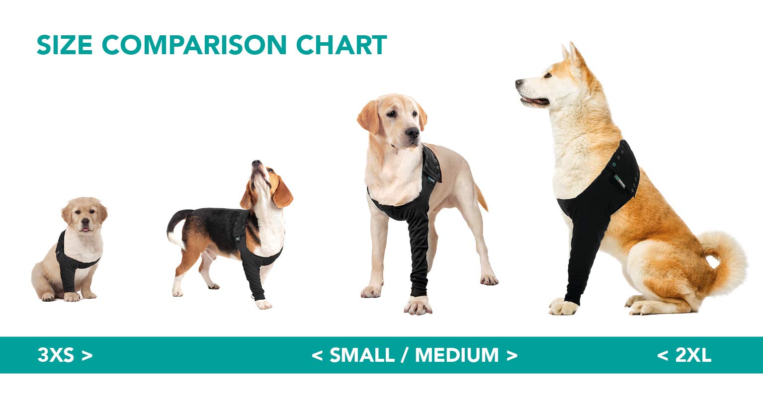 Suitical Recovery Sleeve Dog, XX-Large, Black