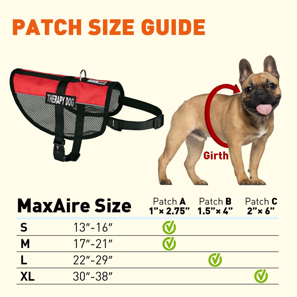 Dogline Maxaire Multi-Purpose Mesh Vest For Dogs And 2 Removable Therapy Dog Patches, Medium, Red