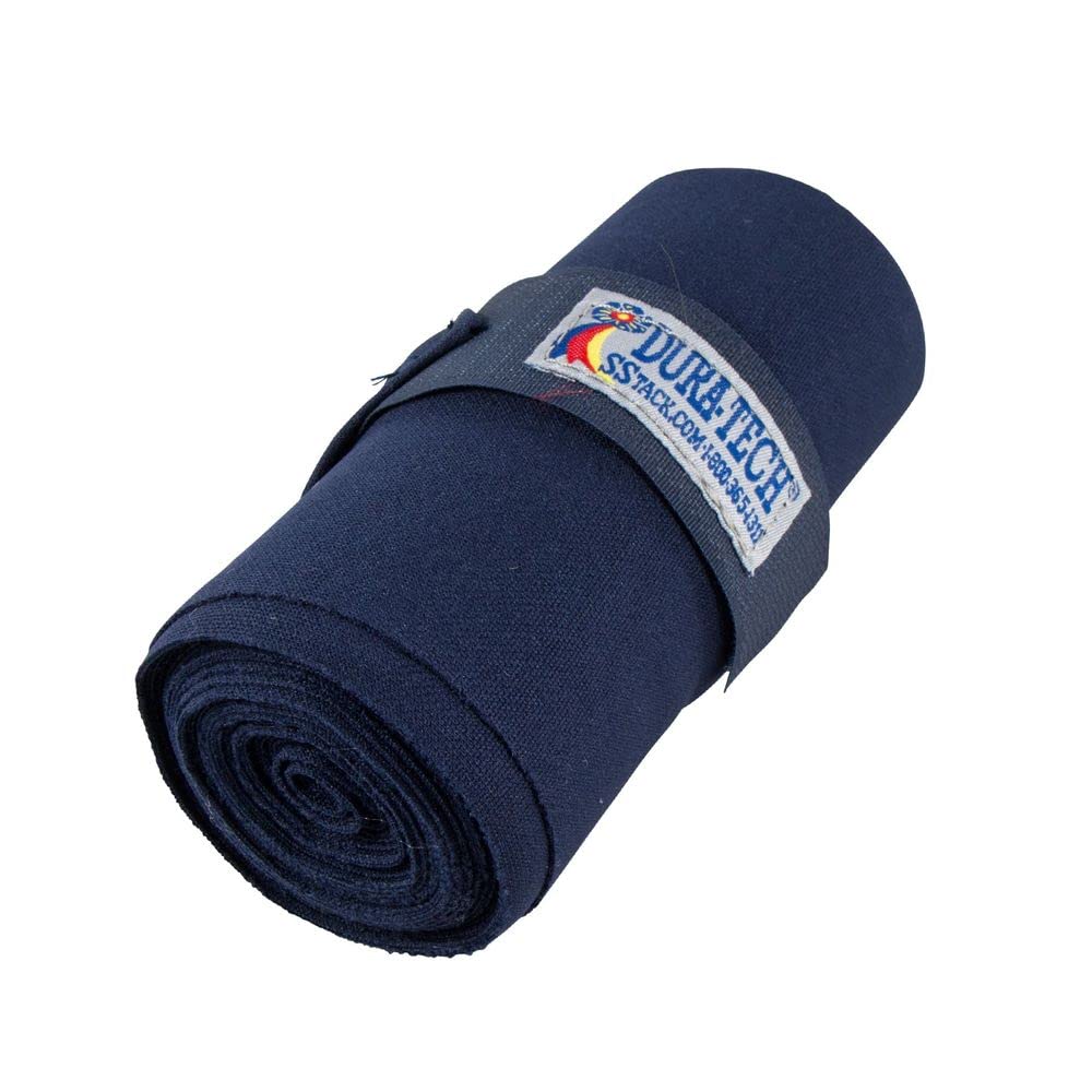 Dura-Tech Standing Wraps For Horses | Color Navy | Optimal Comfort & Support | Ideal For Post-Exercise & Trailering | Right Tens