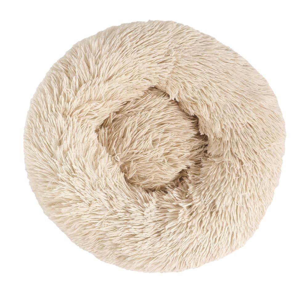 Otoez Kitten Puppy Bed Extra Small Xs Round Dog Cat Beds Anti Anxiety Plush Pet Calming Donut Bed With Non-Slip Waterproof Botto
