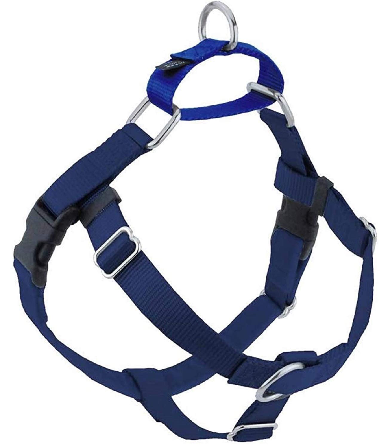 2 Hounds Design Freedom No Pull Dog Harness, Adjustable Harness, Easy Walking & Comfortable Control, Fits Small, Medium & Large Dogs, Solid Colors, Made In Usa, 1' Xl, Navy