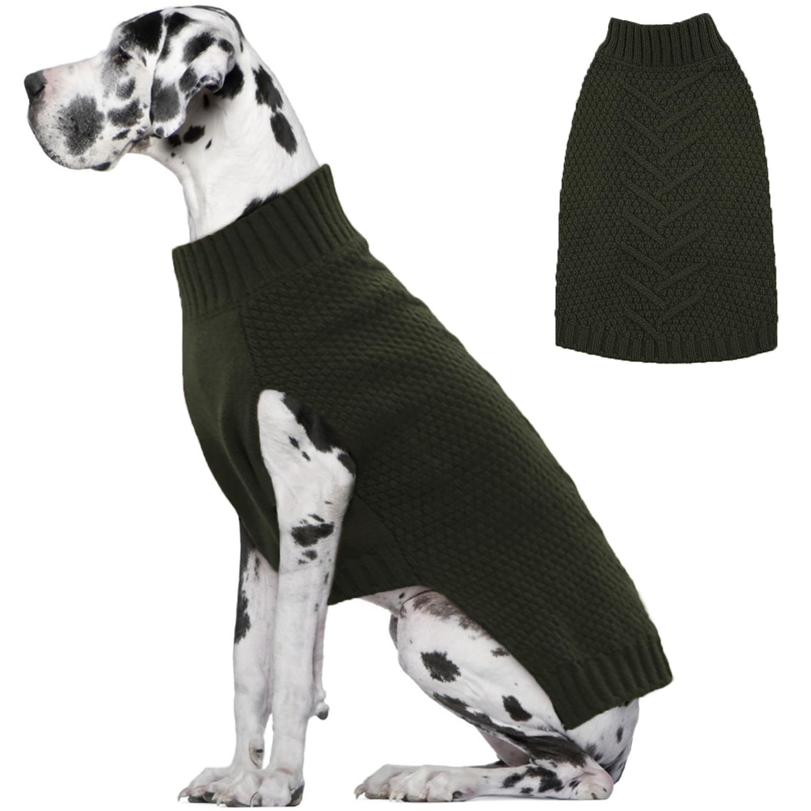 IECOii Great Dane Sweater,5XL Dog Sweater for Extra Large Dogs Breed,XXXXXL Dog Sweaters Christmas Outfit,Thick Warm Dog Winter 