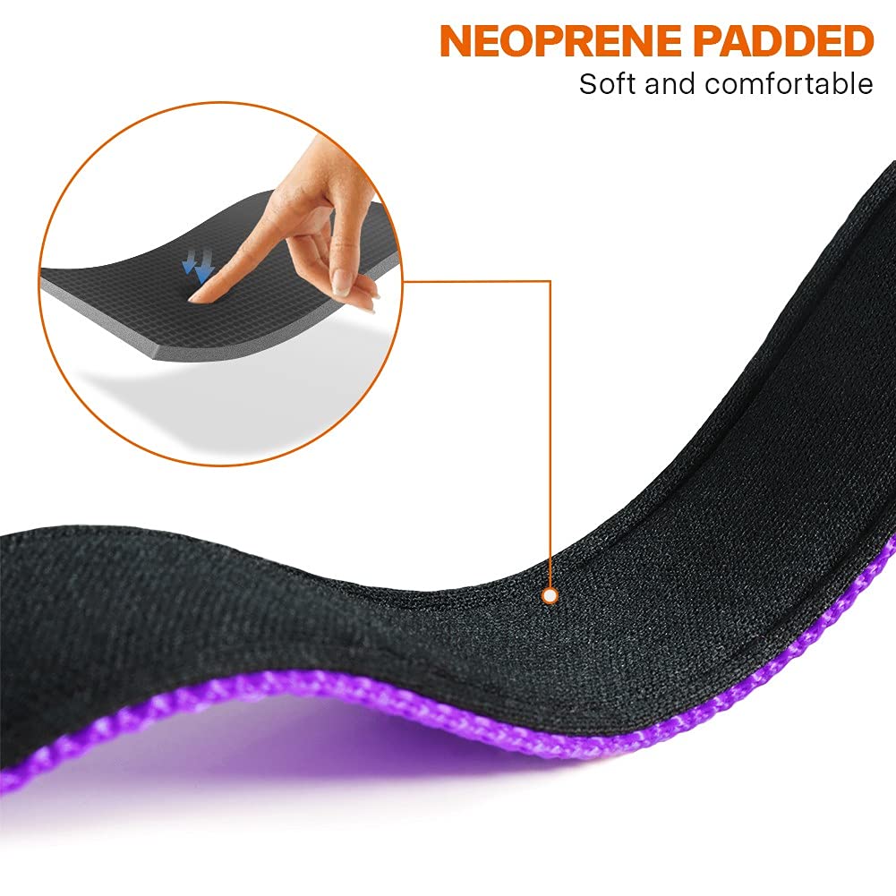 Taglory Reflective Dog Collar With Safety Locking Buckle, Adjustable Nylon Pet Collars For Extra Large Dogs Female Male, Purple,