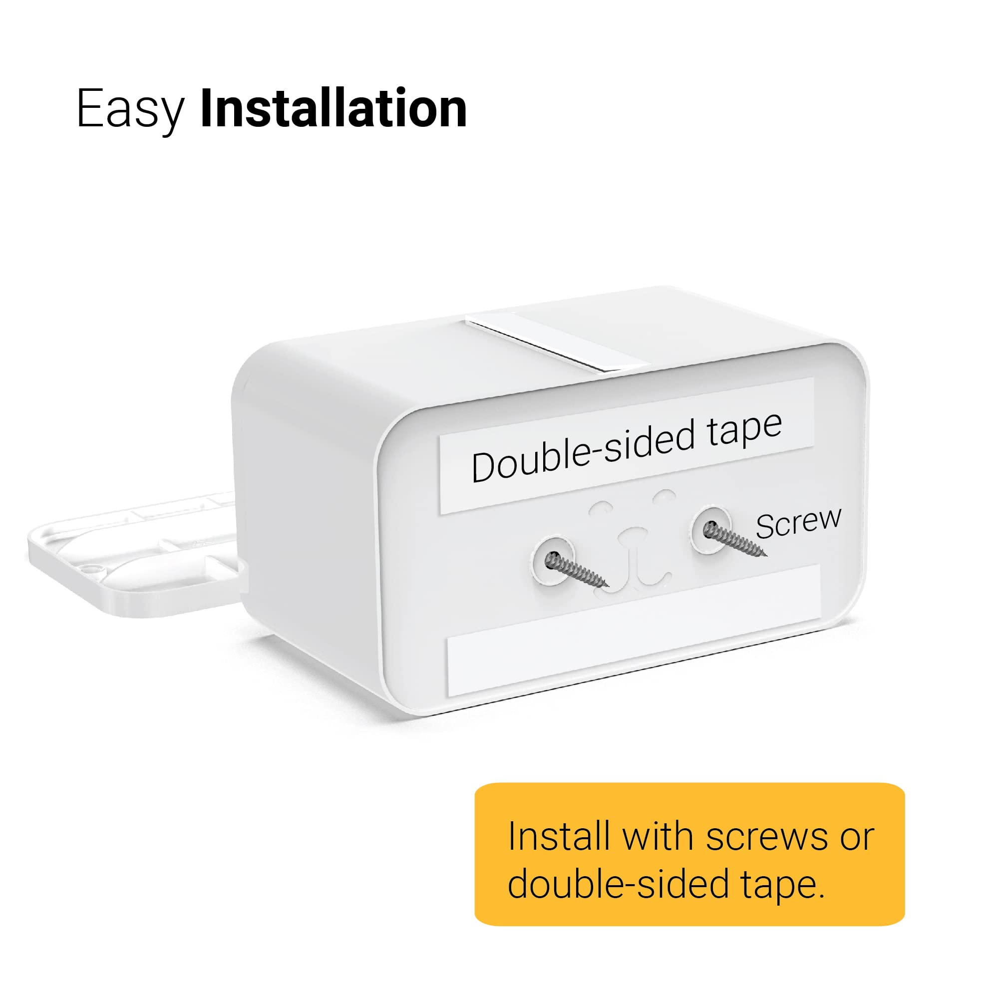 SVD.PET Dog Poop Bag Dispenser, White, Holds 120 Bags, Wall Mount or Tabletop Use, Includes 8 Rolls of Waste Bags