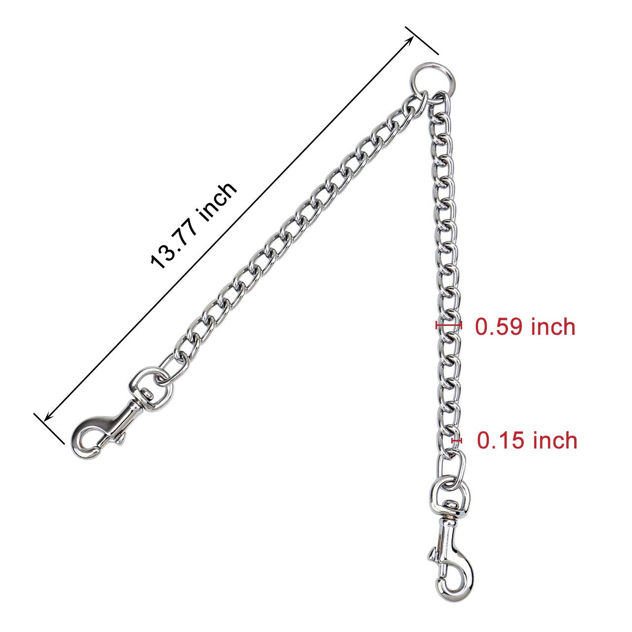 Filhome Metal Double Dog Leash Coupler, Chew Proof Tangle Free Dual Pet Dog Leash Extension Splitter Lead For 2 Dogs