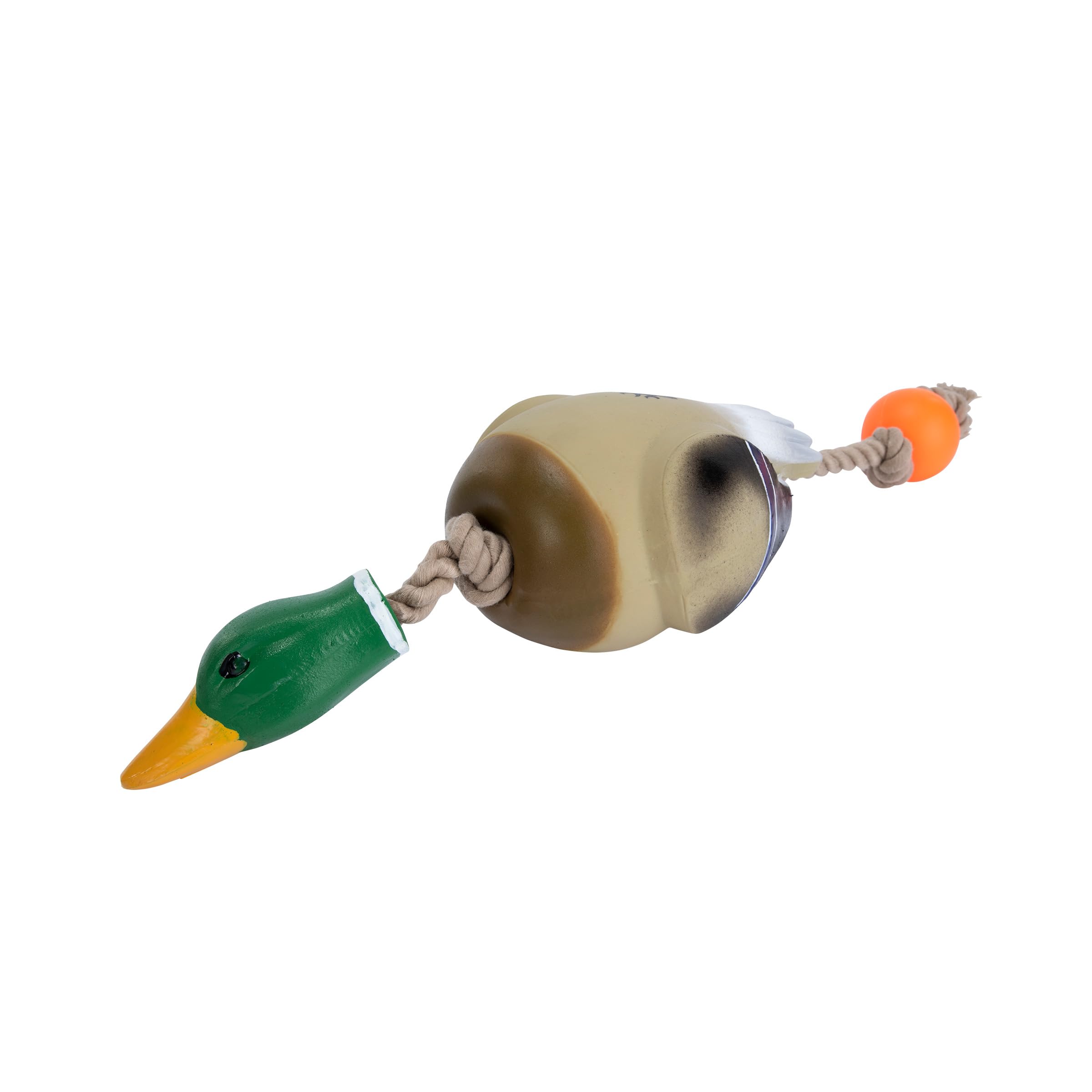 Browning Pet Toys, Durable Dog Toys for Tug and Fetch, Rubber Duck Rope Toy