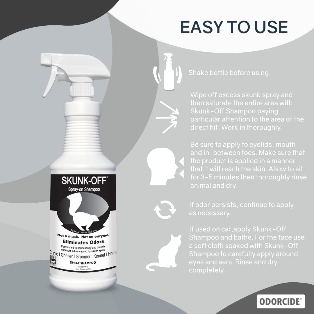 Skunk-Off Shampoo Spray, 32Oz