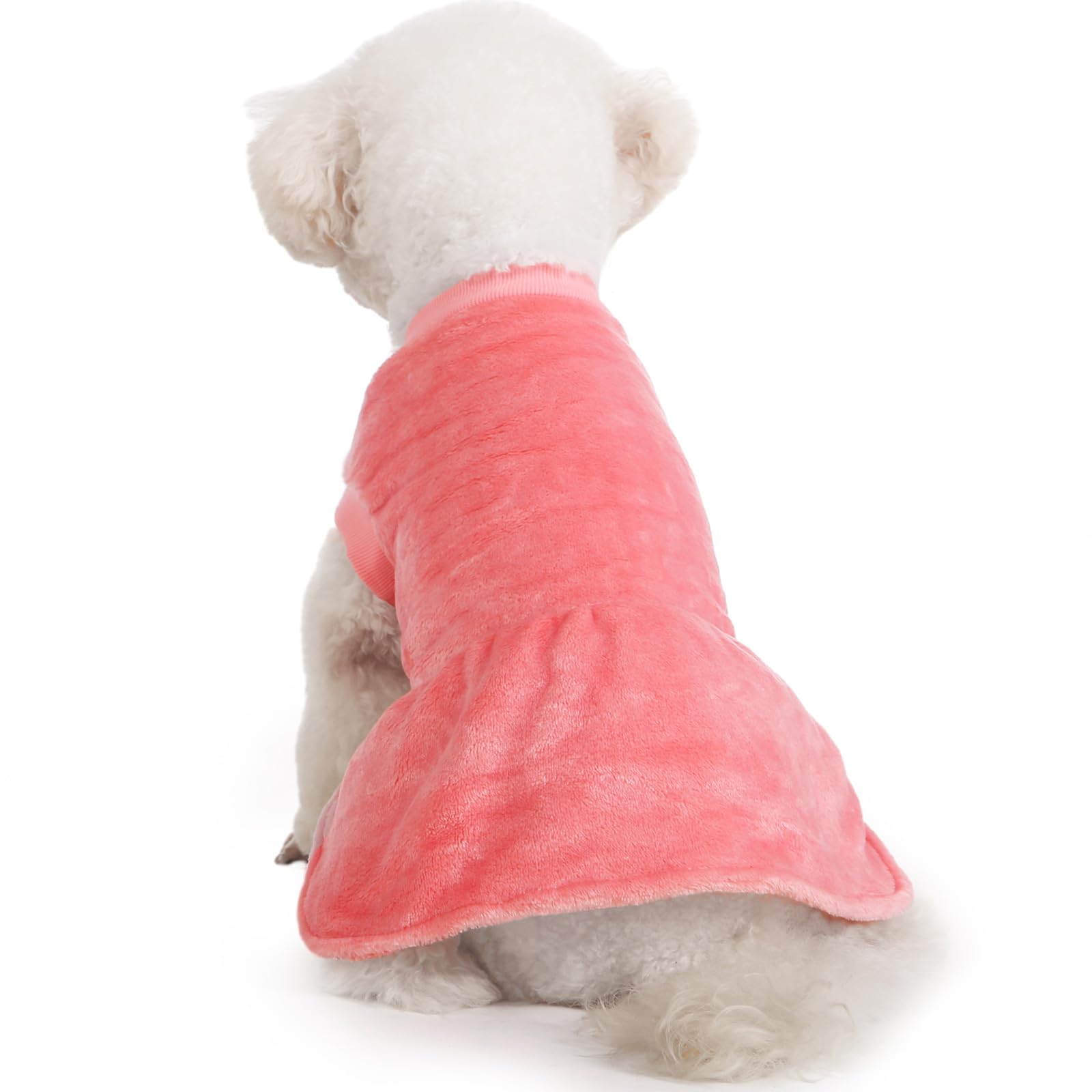 Fabricastle Small Dog Dress Clothes, 3-Pack Sweaters For Small Dogs Girl & Cats, Ultra Soft Warm Pet Coats For Winter, Female Pu