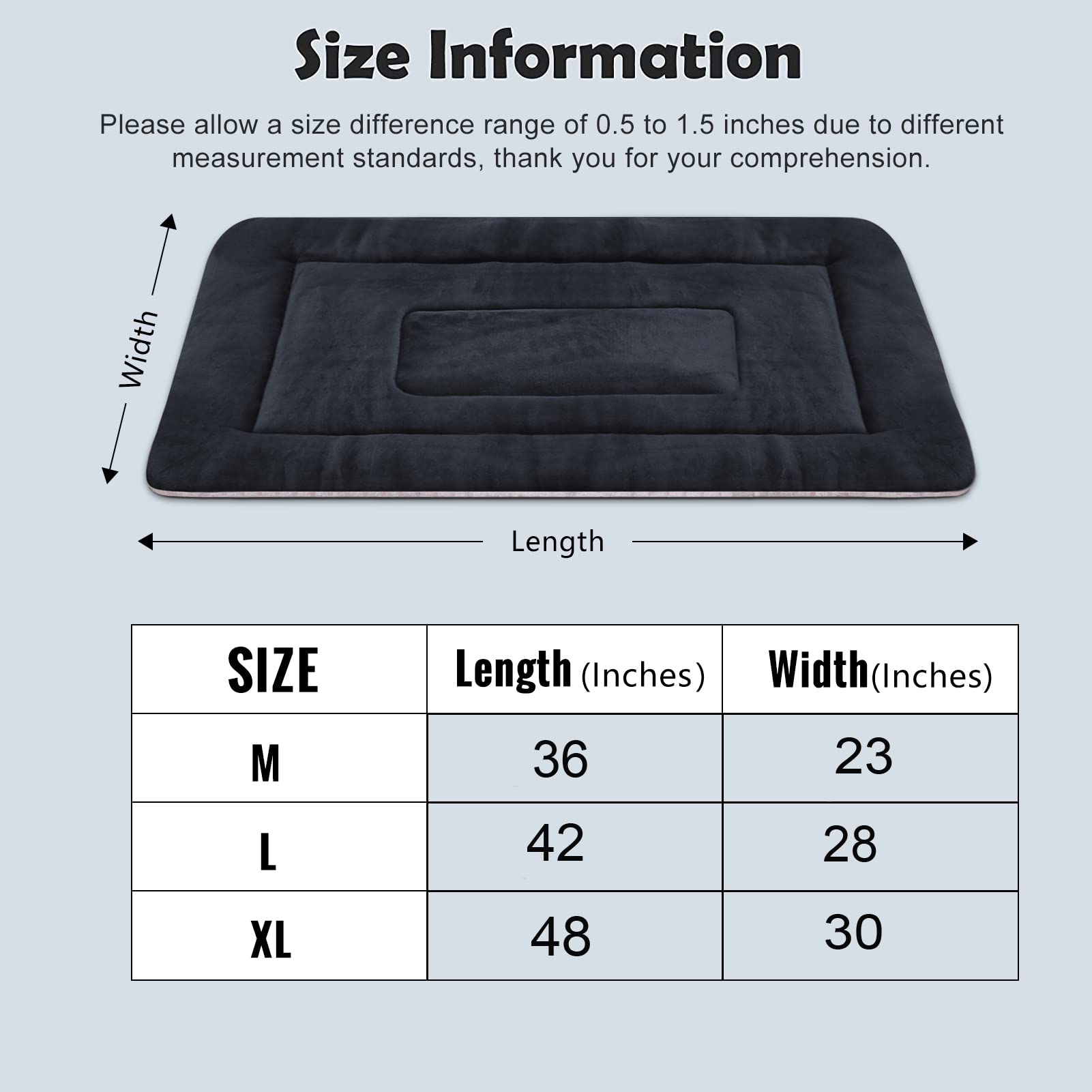 Dog Beds For Medium Dogs Crate Bed Pad Mat 36 Inch Soft Washable Pet Beds Non Slip Mattress Kennel Pads