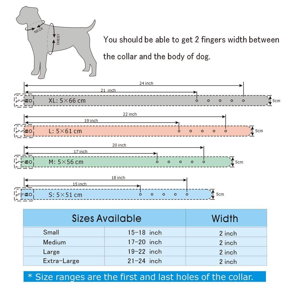 Pimaodog Sharp Spiked Studded Dog Collar 2 Inch Width Stylish Leather Dog Collars For Medium & Large Dogs Pitbull Labrador Boxer Rottweiler German Shepherd (M:17-20 Inch, Gold Brown)