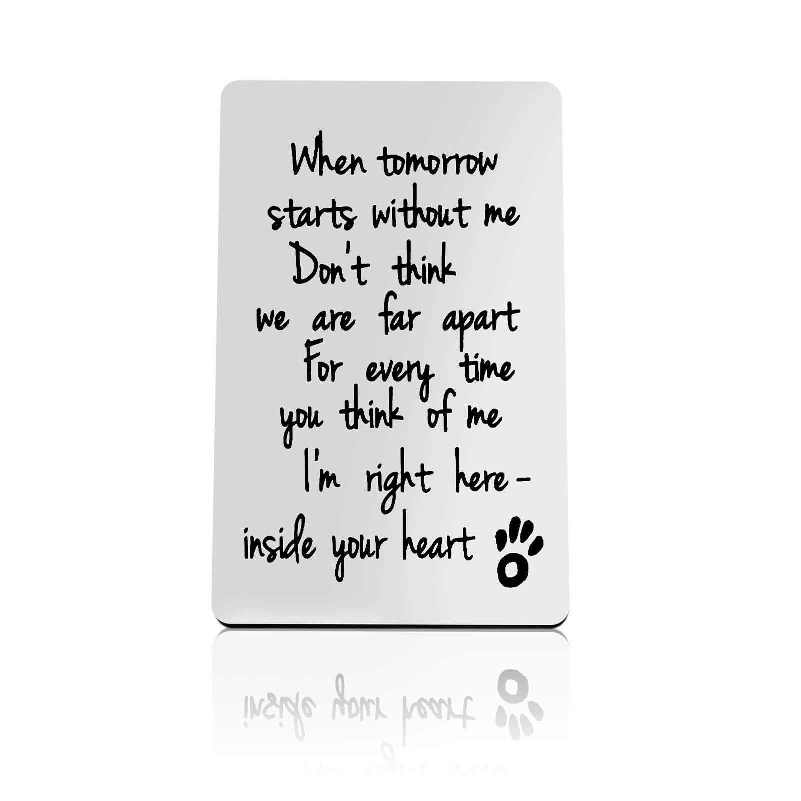 Loss Of Pet Wallet Card Gifts Pet Memorial Card Family Dog Cat Sympathy Gifts For Men Women Remembrance Gift For Pet Lover In Memory Of Dog Cat Gifts Memorial Gift For Friends Coworker Family