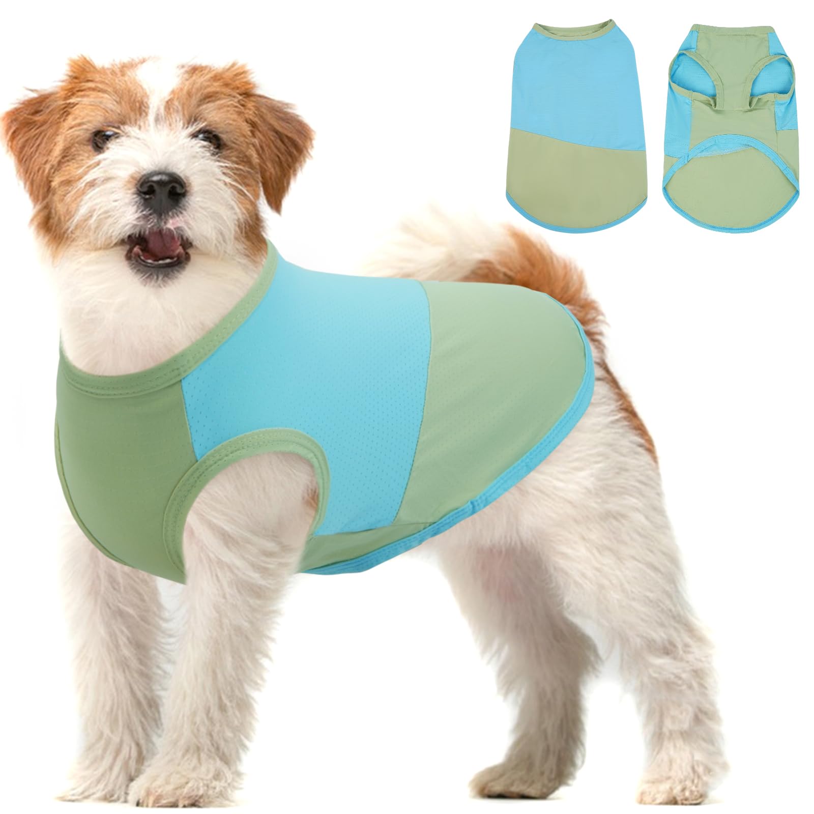 Brkurleg Dog Cooling Shirt, Sun Protection Dog Shirts, Breathable Quick Dry Sleeveless Vest For Small To Large Dogs & Cats, Ligh