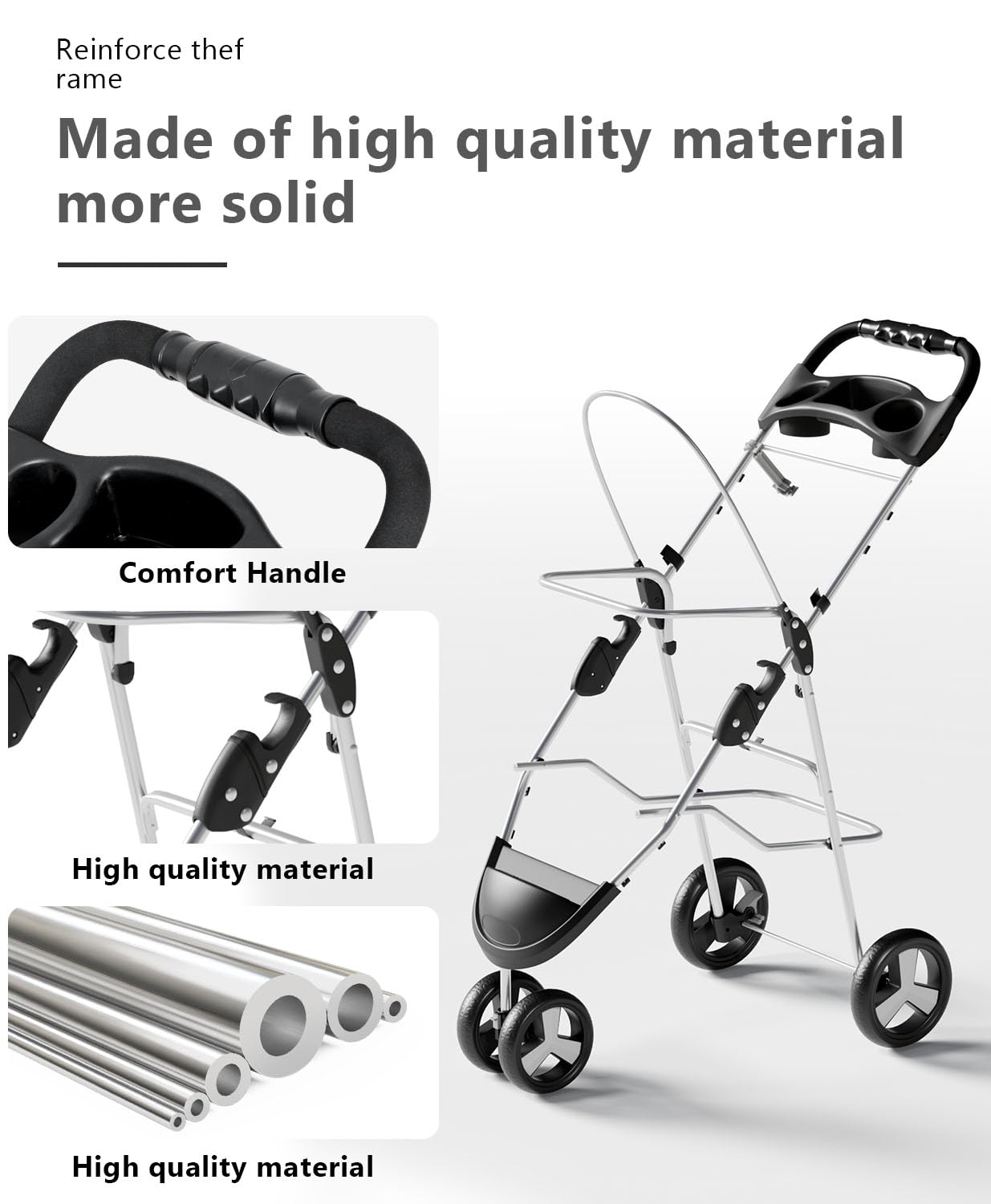 Os Motor Pet Stroller With 3 Wheels For Small/Medium Pets, Portable Travel Foldable Carrier Jogger For Dog Cat Puppy Kitty, Rear