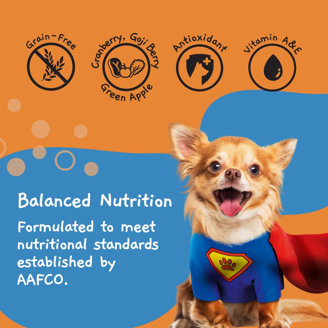 MOOCHIE Healthy Growth Wet Puppy Food - Soft Dog Food - Made with Real Chicken, Beef, Vegetables and Rice - No Added Preservativ