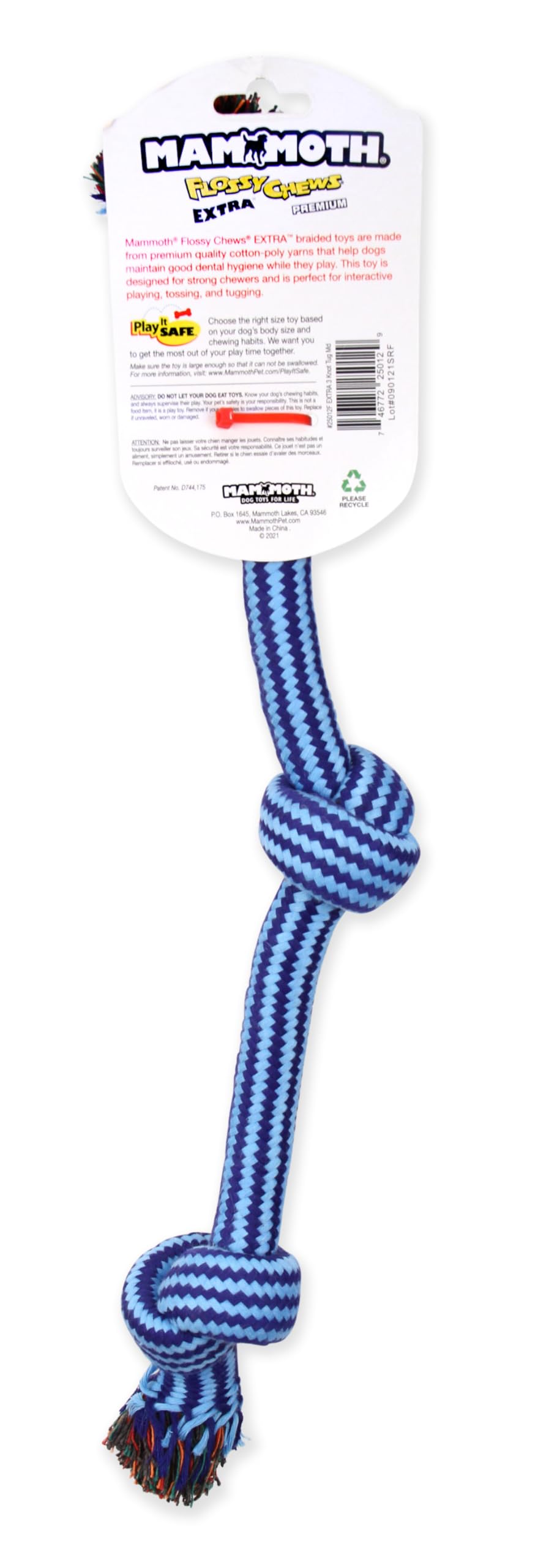 Mammoth Pet Products Medium 20' Extra 3 Knot Tug