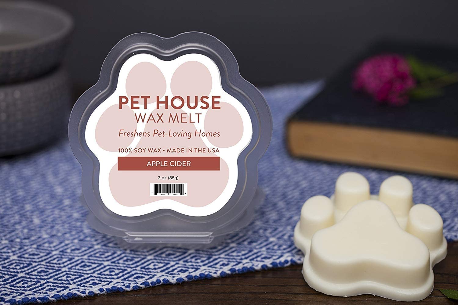 One Fur All Pet House Wax Melts - Snowfall Pack Of 2 - Pet Odor Eliminating Wax Melts - Long-Lasting Scented Wax Melts - Pet-Fri