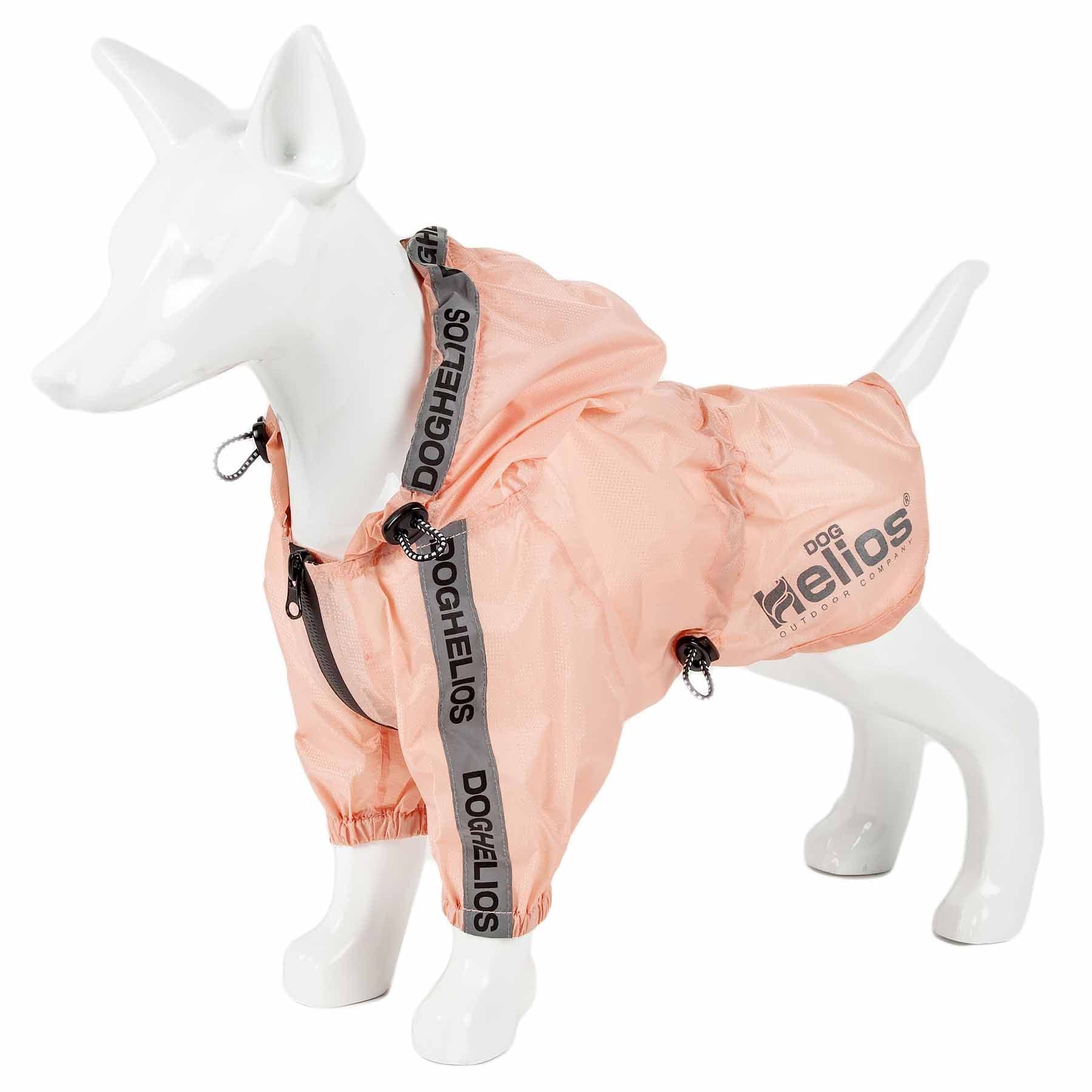 Dog Helios Torrential Shield Adjustable and Waterproof Dog Raincoat Poncho, XS, Pink
