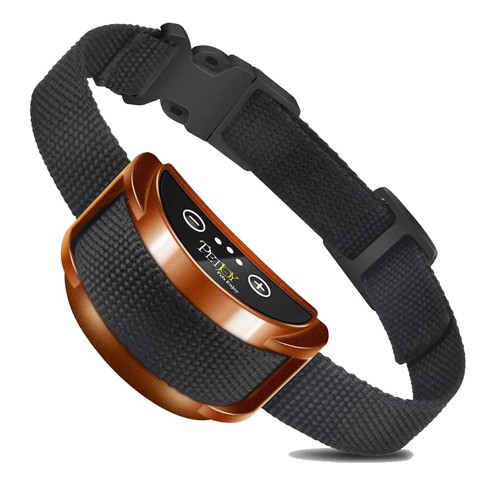 Petjoy Dog Bark Collar, Barking Training Collar Waterproof & Rechargeable, Automatic Shock Control Prong Collar With Beep & Shoc