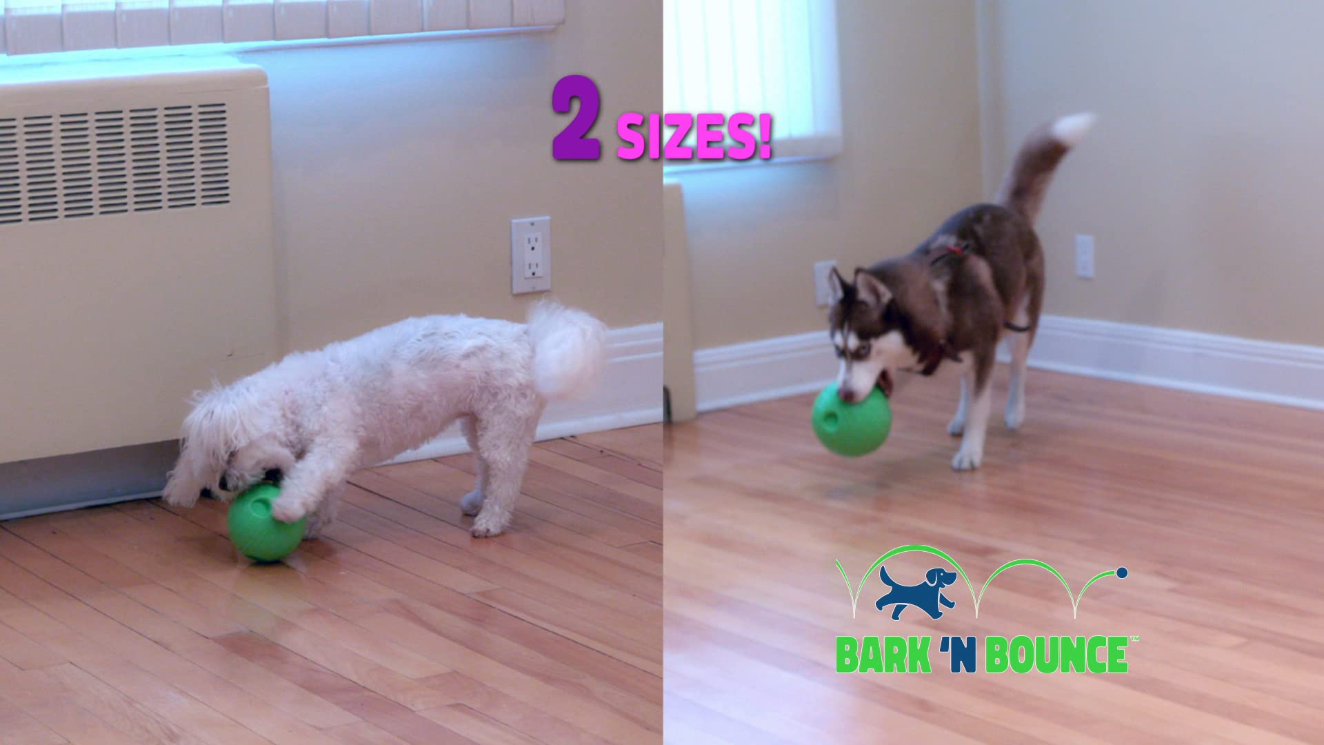 The Outdoor Optimist Interactive Dog Toy Ball - Bouncing & Laughing, Small/Medium 3.75in, Rubber for Dogs 30lbs and Under