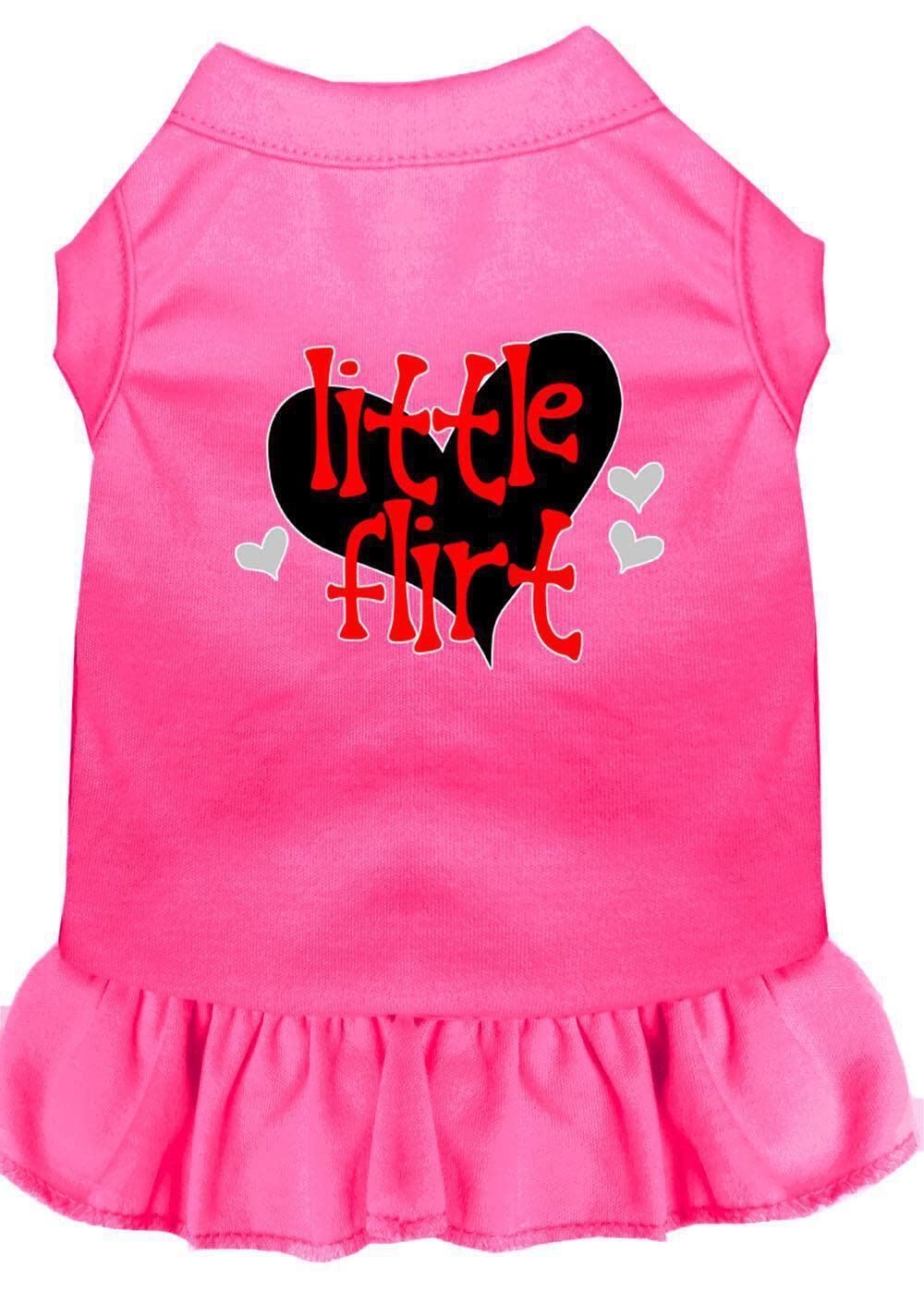 Dog Dress, Pet Dog & Cat Dress Screen Printed, &quot;Little Flirt&quot; Light Pink MD (6-10 lbs.)