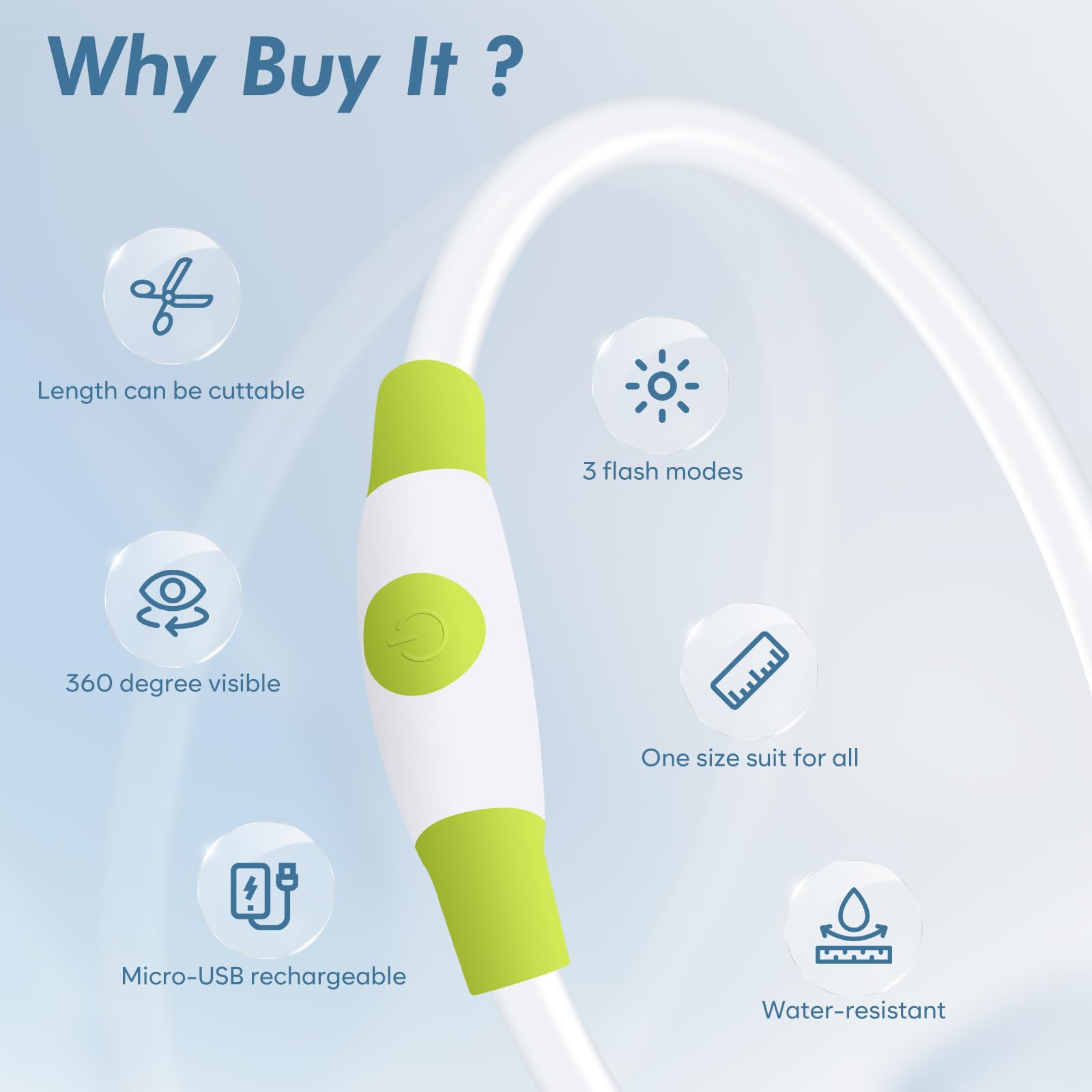 Bseen Light Up Dog Collar, Rechargeable Led Pet Collar Tpu Cuttable Lighted Puppy Necklace Glowing Dog Lights For Night Walking (Green)