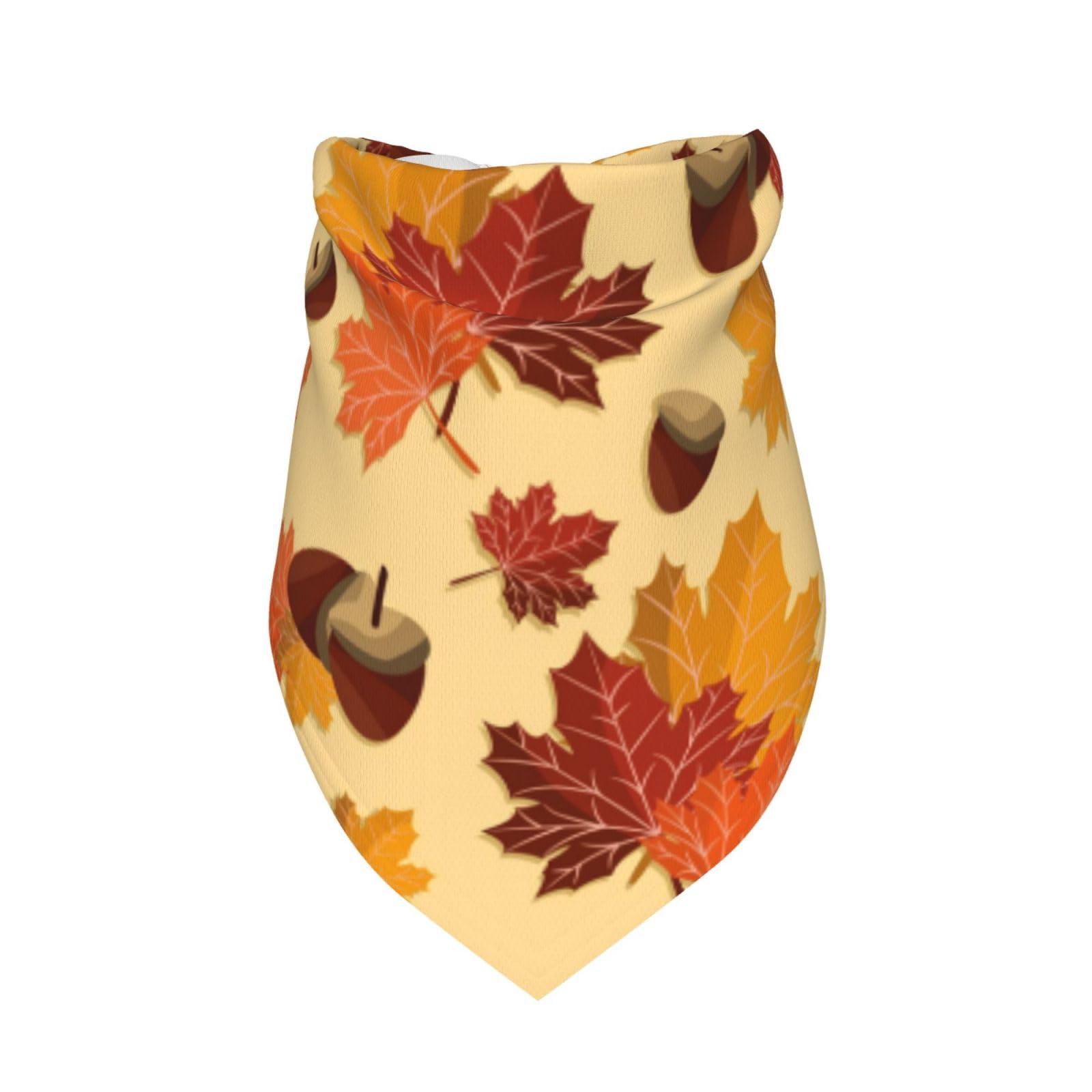 Garlaibi Multicolor Geometric Fall Dog Kerchief Bandana, One Size, Polyester, Tie Closure, Hand Wash Gently