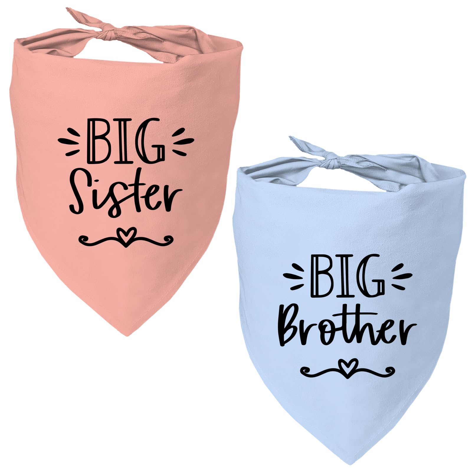 2 Packs Big Sister And Brother Dog Bandana, Pet Triangle Scarf For Small Medium Large Dogs, Baby Announcement Pet Scarf