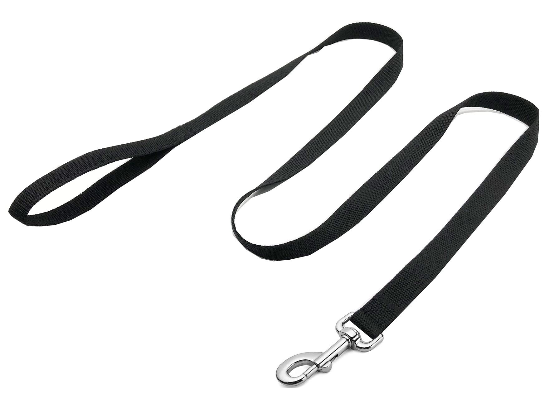 Strong Nylon Dog Leash, 4FT/ 5 FT/ 6FT Dog Leashes for Medium Large Dogs (4 FT, Black)
