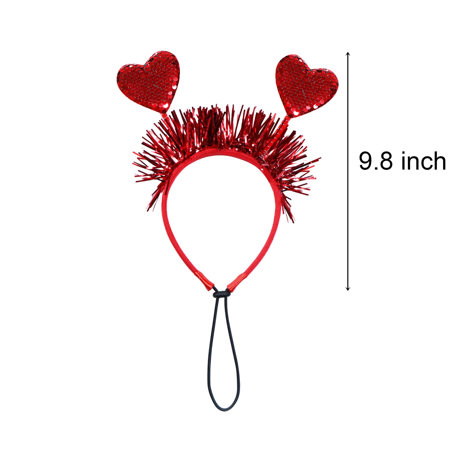 JOTFA Valentine 's Day Dog Bandanas Costumes, Valentines Dog Outfits Heart Headband Dog Valentines Bandanas for Small Medium Lar