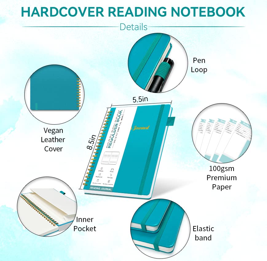 Reading Journals For Book Lovers, Book Journal Reading Log For Readers To Review And Track Your Reading, Book Club Journal And P
