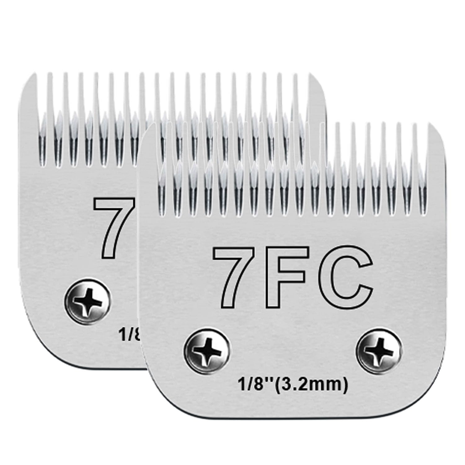2Pcs 7Fc Blades Dog Grooming Blades Compatible With Andis Dog Clippers,Dog Clipper Blades Compatible With Oster A5,Wahl Km10 Dog