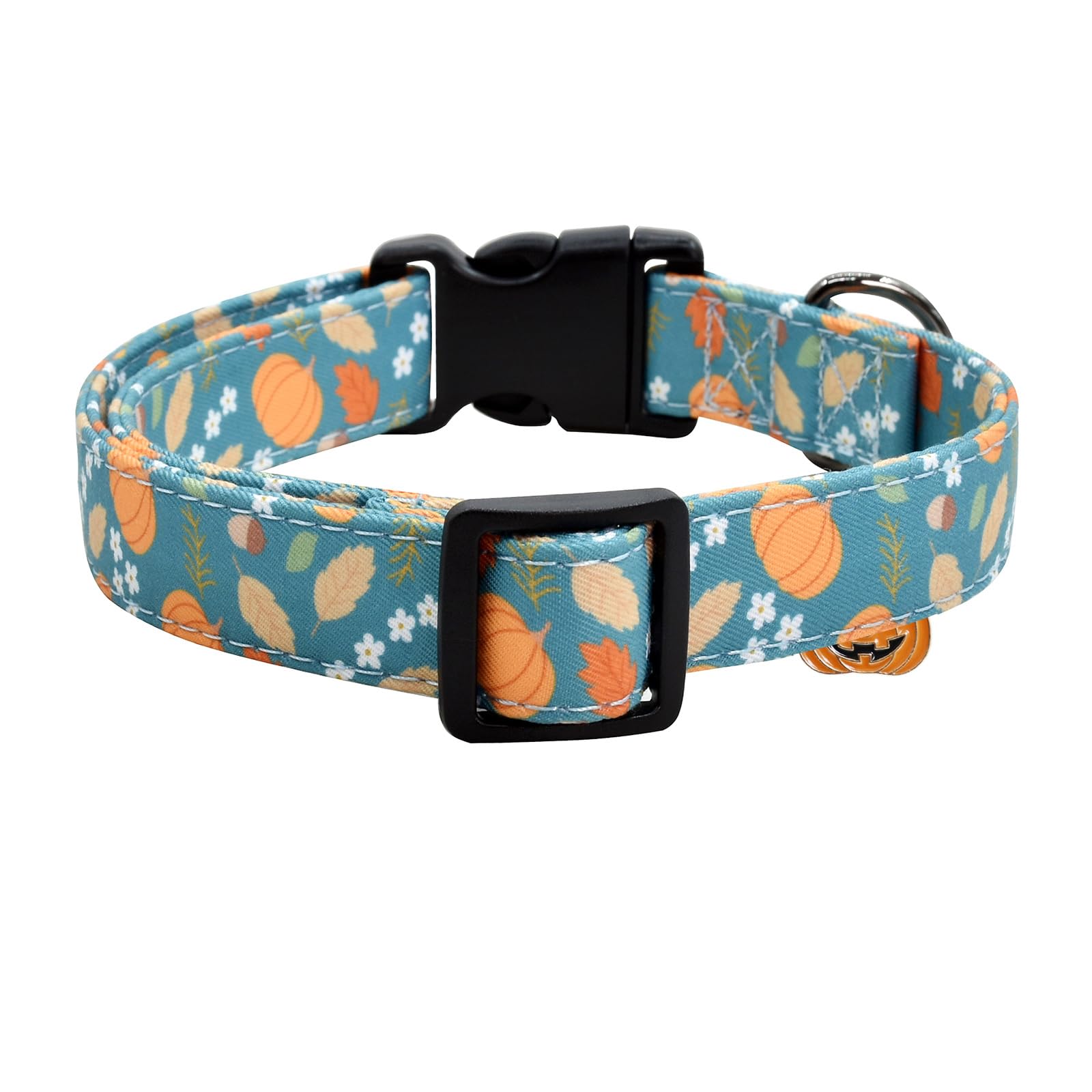Halloween Pumpkins Dog Collar With Cute Pendant, Durable And Soft Cotton Dog Collars For Small Large Female And Male Dogs Pets (