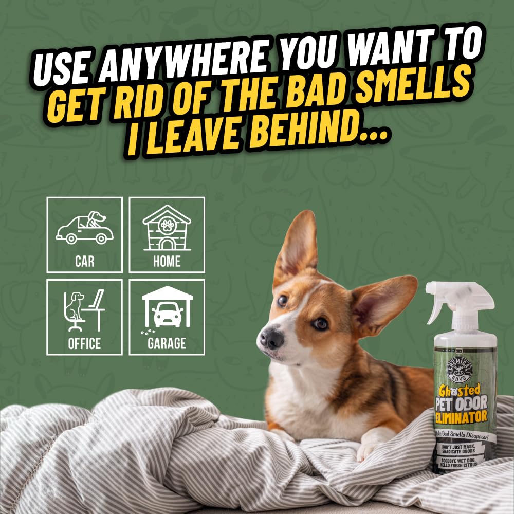 Ghosted Pet Odor Eliminator, Refresh Your Home, Car, Office, & More, From Chemical Guys (32 Fl Oz) - Fresh Citrus Scent - Pcs102