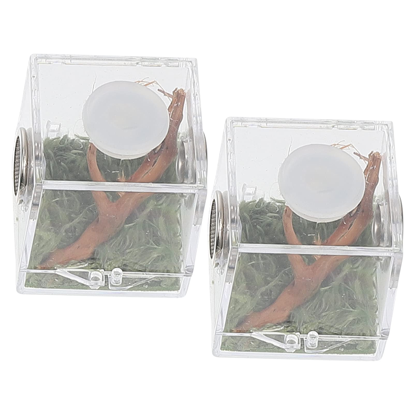 2Set Spider Habitat Box Small Transparent Breeding Enclosure For Jumping Spiders And Reptiles Lightweight Design For Easy Outdoo