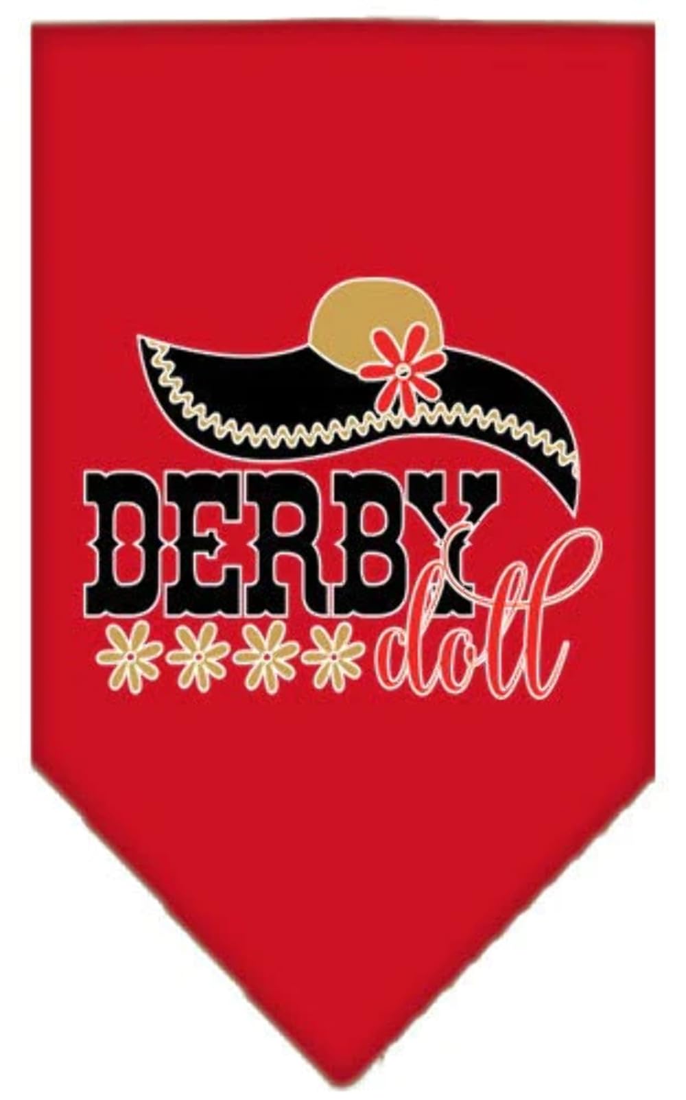 Mirage Pet Product Derby Doll Screen Print Bandana Orange Small