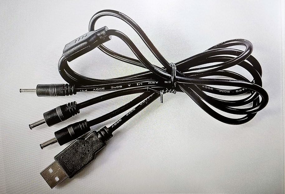 3-Pin Usb Charger For Groovypets Waterproof Rechargeable Remote Trainer Dog Training Shock Collar System Model T221 And Bark Collar Model B600.