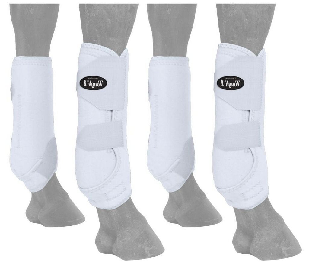 Tough 1 Extreme Vented Sport Boots Set, White, Large