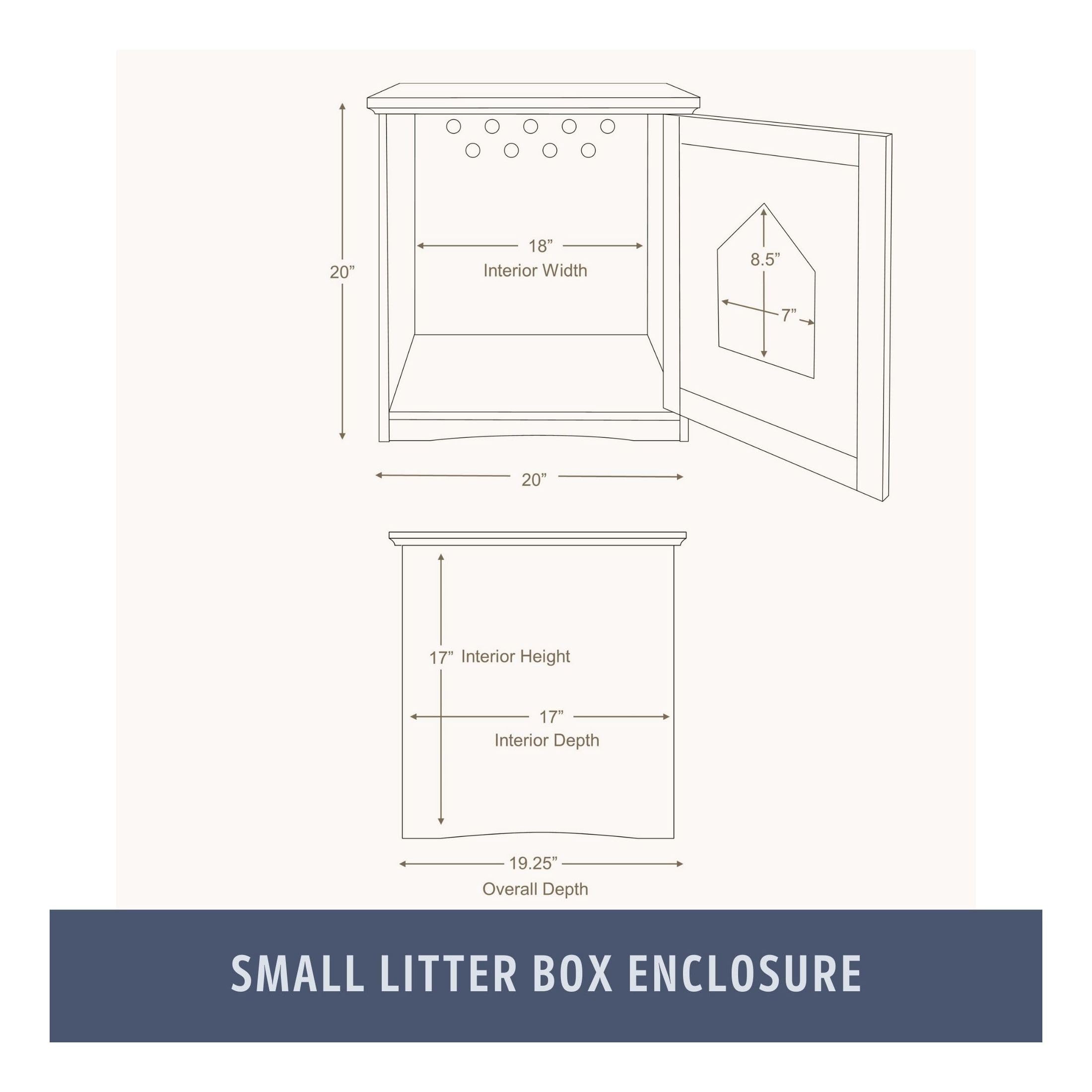 Trixie Litter Box Enclosure, Hidden Kitty Litter Box Cabinet, Furniture Style, White,(19.84 Lbs)