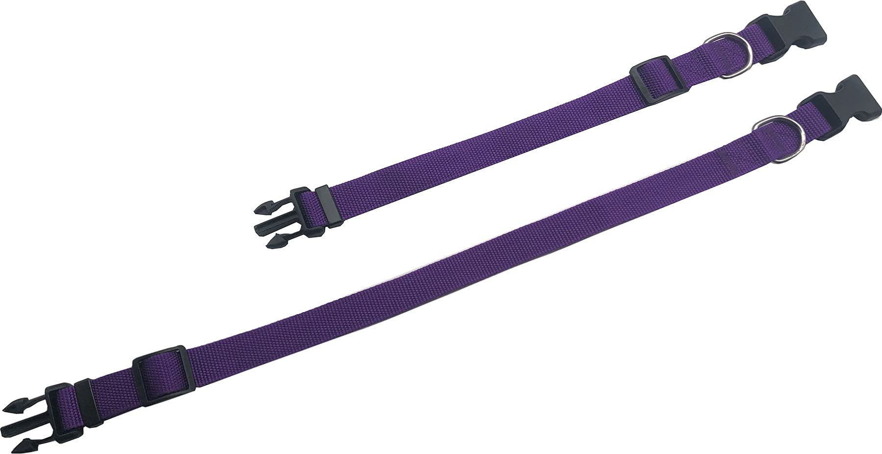 Adjustable Nylon Dog Collar, Durable Pet Collar 1 Inch 3/4 Inch 5/8 Inch Wide, For Large Medium Small Dogs (S( 5/8' X 11-16'), Purple)