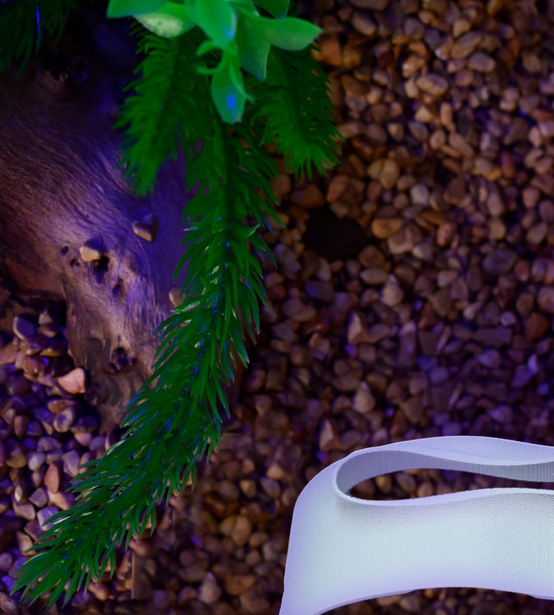 Chatelet Reefshape - Abstract Aquarium Viewing Tunnel | Wavy Design Fish And Shrimp Hideout | Under-Substrate Tunnel | Made In Usa (White)