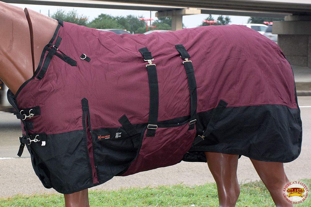 HILASON 1200D Turnout Light Winter Waterproof Rain Sheet Horse | Sheets for Horses