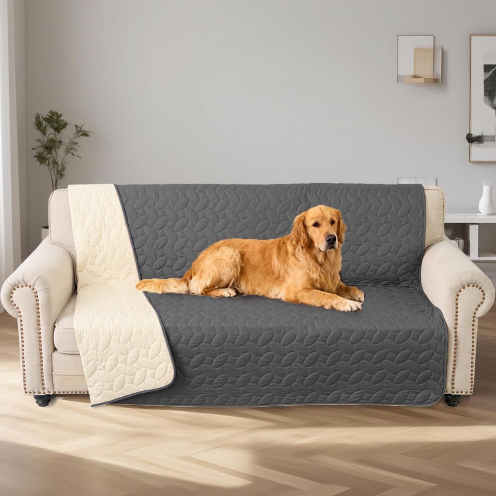 Ameritex Waterproof Pet Bed Cover Anti-Slip Dog Bed Blanket for Sofa and Furniture Waterproof New Pattern Design (Darkgrey, 30x5