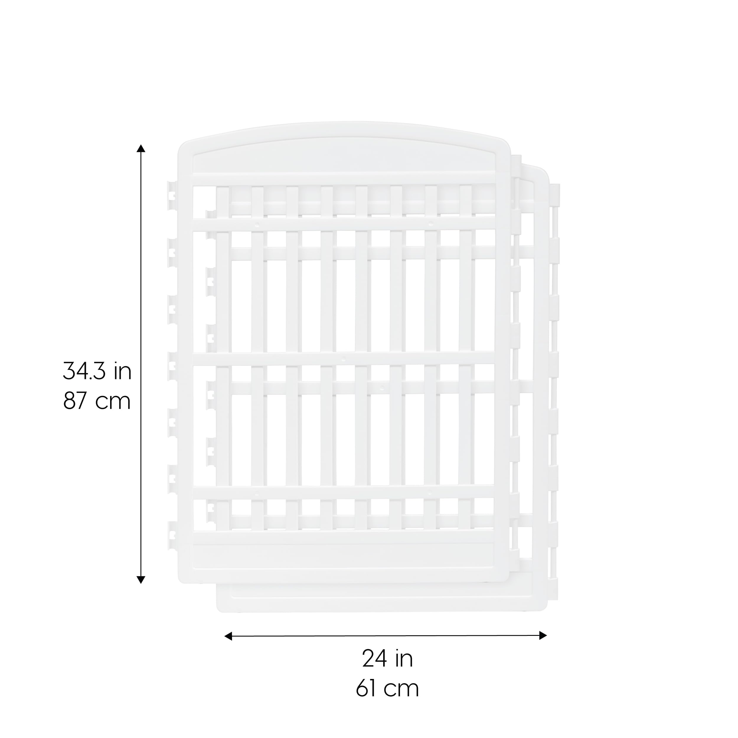 IRIS USA 34" 2-Panel Foldable Pet Playpen, Customizable, White, Model 580087